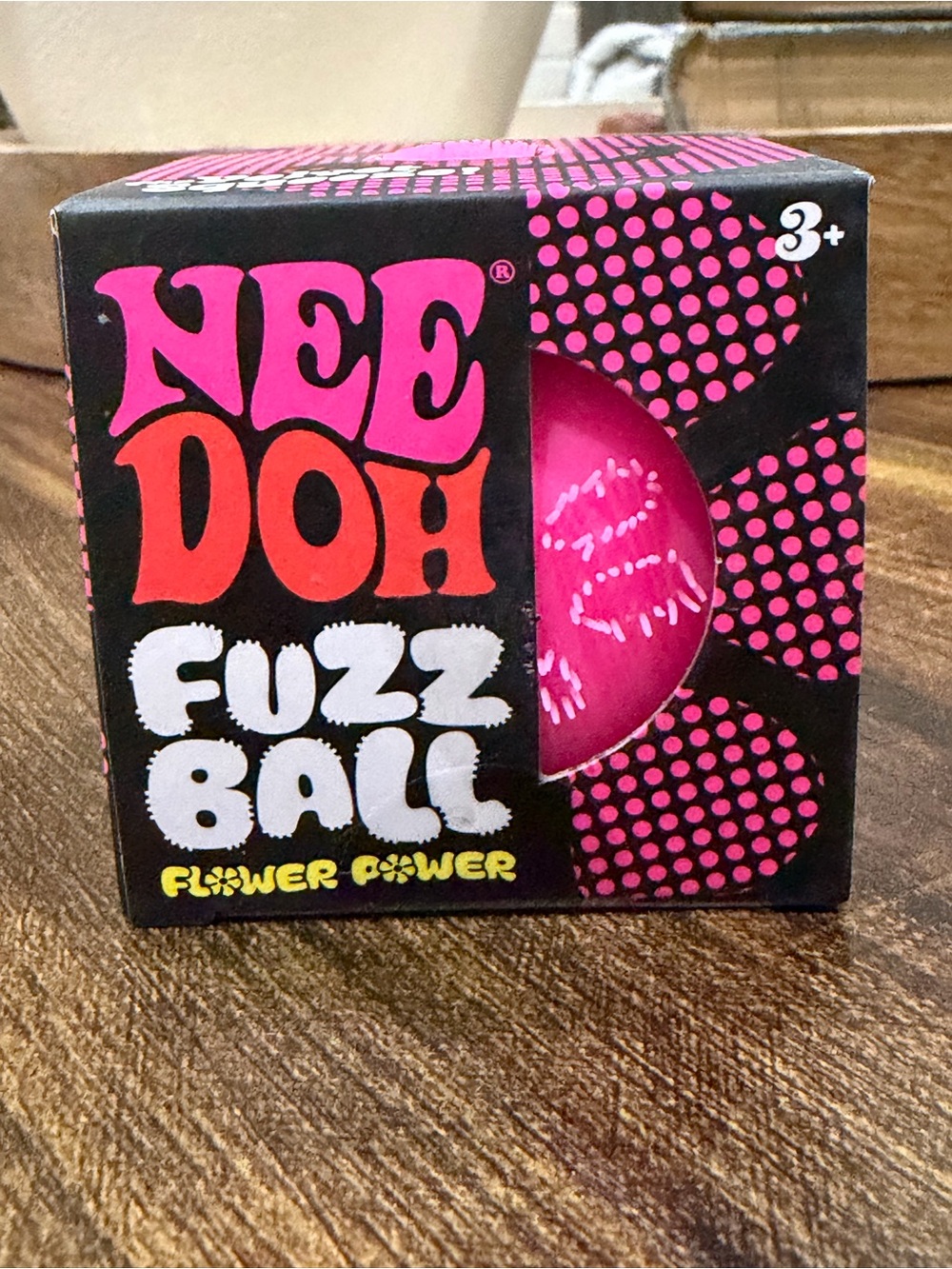 NeeDoh Fuzz Ball Flower Power Pink Sensory Toy NIB